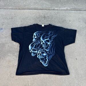 Black Graphic Skull T-Shirt